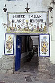 Cusco, San Blas quarter, the Mendivil shop with the traditional long necked angels